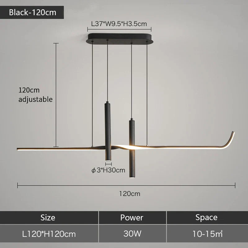 Modern LED Dining Room Chandelier for Minimalist Dining Tables and Bars