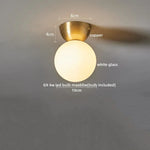 Walnut Glass LED Ceiling Lamp for Modern Living Room Art Decoration