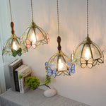 Butterfly Glass LED Pendant Lights: Modern Nordic Kitchen Fixture