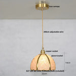 Crystal Glass LED Pendant Lamp with Adjustable Copper Socket for Modern Luxury Décor