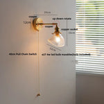 Afralia™ Brass Swing Arm LED Wall Light Fixture with Rotatable Arms & Pull Chain Switch