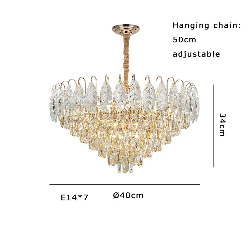 Brilliance Crystal Chandelier for Luxe Living & Dining Rooms.