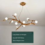 Retro LED Chandelier Living Room Study Bedroom Art Brown Pendant Light