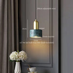 Copper Marble LED Pendant Light for Kitchen Living Room Bedroom Decor