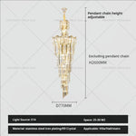 Crystal Chandelier: European Villa Hotel Luxury Hollow Building Middle Floor Lighting