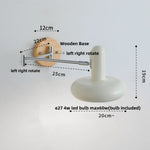 Modern Wood Wall Light with Swing Arm, Rotatable Design & Pull Chain Switch