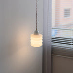 White Glass Adjustable LED Pendant Lamp Nordic Modern Hanging Lights