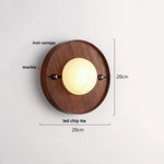 Retro LED Wall Lamp Living Room Bedroom Iron Canopy Marble Light Fixture