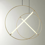Metal Chandeliers - Modern Minimalist LED Round Hanglamp