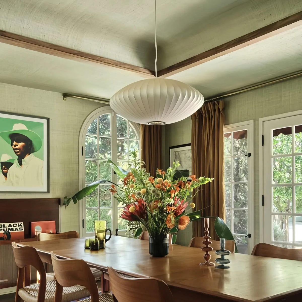 Bubble Silk Pendant Chandelier for Dining Living Room Kitchen Island & Bedroom