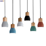 Cement LED Pendant Lamp Industrial Decor Bedroom Living Room Bar Cafe