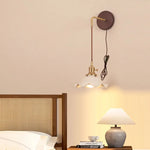 Ceramic Wood LED Wall Sconce, Modern Adjustable Nordic Lamparas De Pared for Bedroom