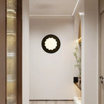 Afralia™ Pumpkin LED Wall Lamp Modern Black Travertine Living Room Stair Light