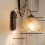 Glass Copper LED Wall Lights - Nordic Modern Bedroom Bathroom Living Room Lamp