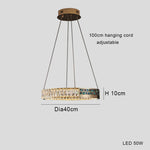 Crystal Ring Ceiling Chandelier | Stainless Steel | Luxury Home Decor