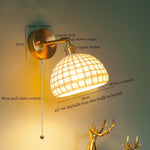 Afralia™ Brass Ceramic LED Wall Light | Nordic Modern Bedside Lamp for Bedroom, Bathroom, and Sofa