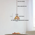 Afralia™ Tiffany Handcraft Glass Pendant Light - Japan Style Dining Room Hanging Lamp