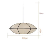Danish Fabric Pendant Lamp Vintage Chandelier E27 Bulb
