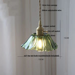 Afralia™ Amber Flower Glass Pendant Light LED Kitchen Decor Home Reading Room