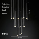 Retro Copper Gold Chandelier Pendant Light for Living Room Dining Bar