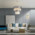 Crystal Oval LED Chandelier Lighting for Dinning Room