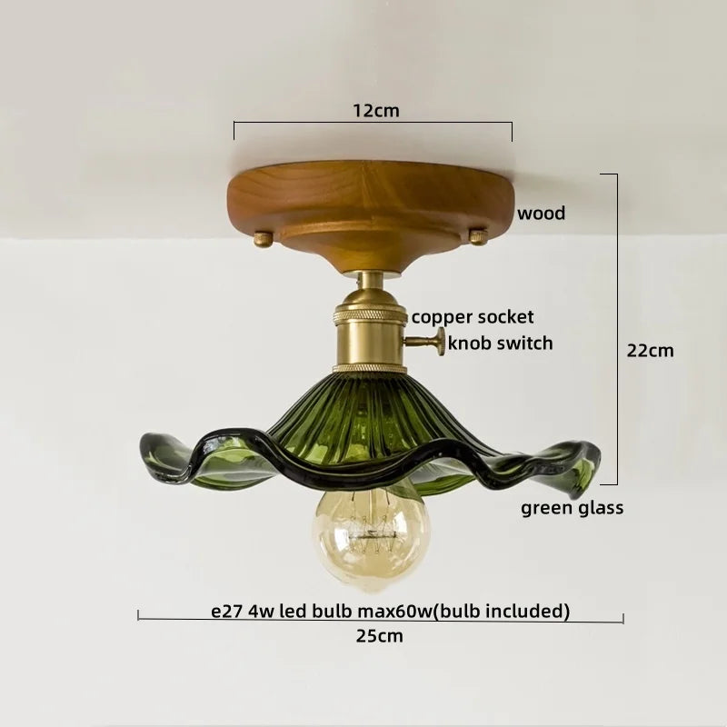 Colorful Glass LED Ceiling Lamp Modern Style Light Fixture