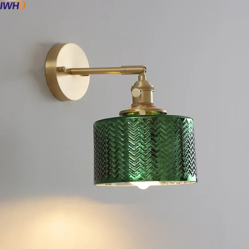 Green Glass LED Wall Lamps - Modern Home Decor Applique Murale