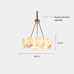 Ivory White Marble Copper LED Ceiling Light Luxury Modern Fixture