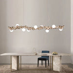 Dimmable LED Hanging Pendant Light for Living Room - Gold Silver Luminaire