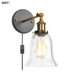 Industrial Clear Glass Wall Sconce Light for Stair, Foyer, Bedroom.