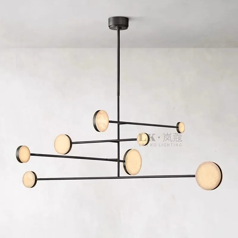 Copper Marble LED Chandelier for Dining Room & Kitchen