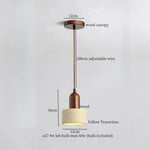 Yellow Travertine Stone LED Pendant Light for Bedside Living Room Decor