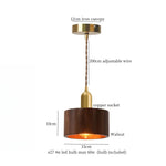 Walnut Wood LED Pendant Light for Home and Restaurant Lighting