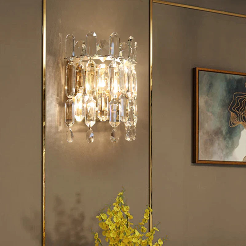Crystal Wall Lamp: Elegant Luxury for Bedroom, Lobby, Club & Aisle