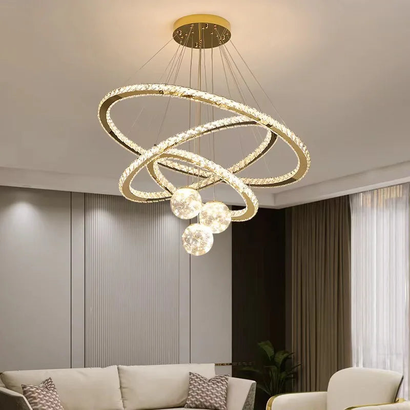 Modern LED Pendant Lights Chandelier for Foyer, Villa, and Stairs