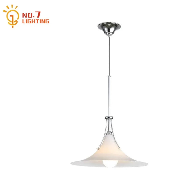 French Medieval LED Iron Art Glass Pendant Lights for Home Decor
