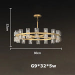 Crystal Black Gold Luxury LED Hanging Pendant Light for Living Room