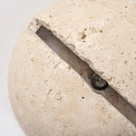 Yellow Travertine LED Wall Lamp Round Bedside Light Fixtures