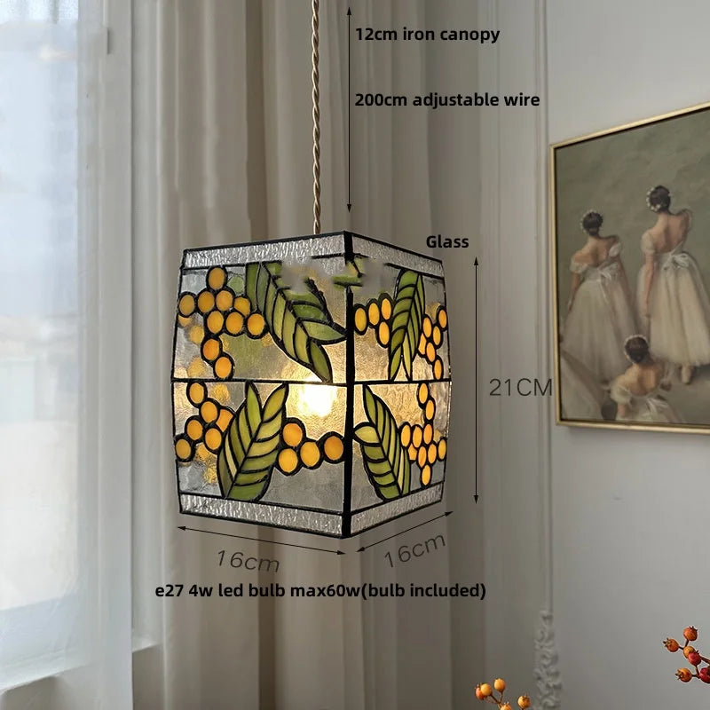 Vintage Loft Glass Pendant Light - Adjustable Hanging Lamp