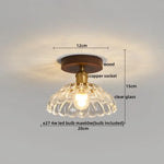 Wood Glass LED Ceiling Lights Modern Luminaria De Teto for Home Décor