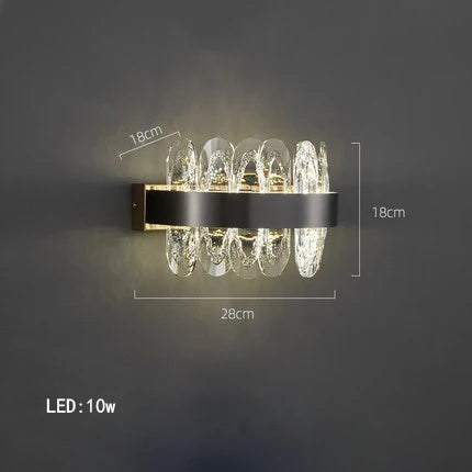 Luxury LED Chandelier Black Crystal Modern Suspension Island Dining Lamp