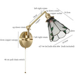 Afralia™ Nordic Glass LED Wall Lamp Mirror Loft Stairs Living Room Bedside Night Light