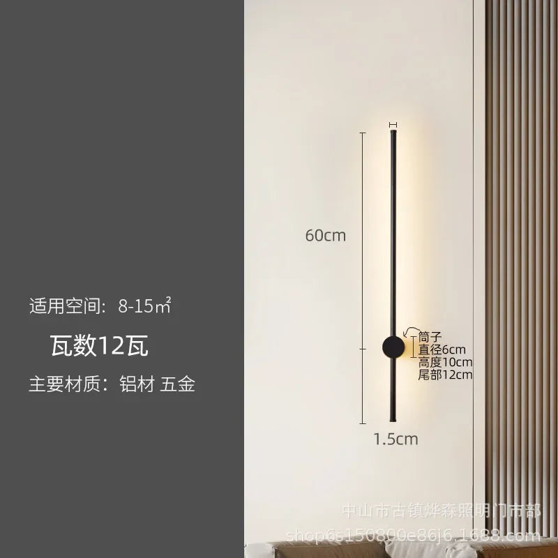 LED Strip Wall Lamp for Creative Staircase Aisle Background Wall Lighting