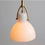White Glass Copper LED Pendant Lights - Modern Nordic Kitchen Bar Lamp