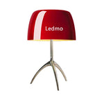 Glass Shade Table Lamp: Designer Tripod Desk Light for Bedroom