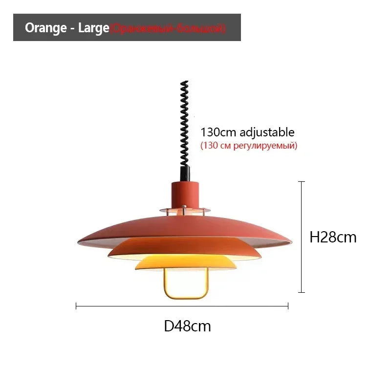 Primus Pendant Lamp: Telescopic Adjustable Hanging Light for Modern Design Interiors