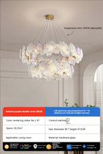 Afralia Petals Crystal Chandelier Light: French Living Room & Dining Room Luxury Lighting