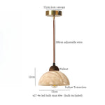 Afralia™ Yellow Travertine LED Pendant Light: Cafe Bar Bedroom Japanese Hanging Lamp
