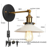 LED Wall Lights: Industrial Style Bedside Lamp for Kitchen, Reading, Cafe - White Class