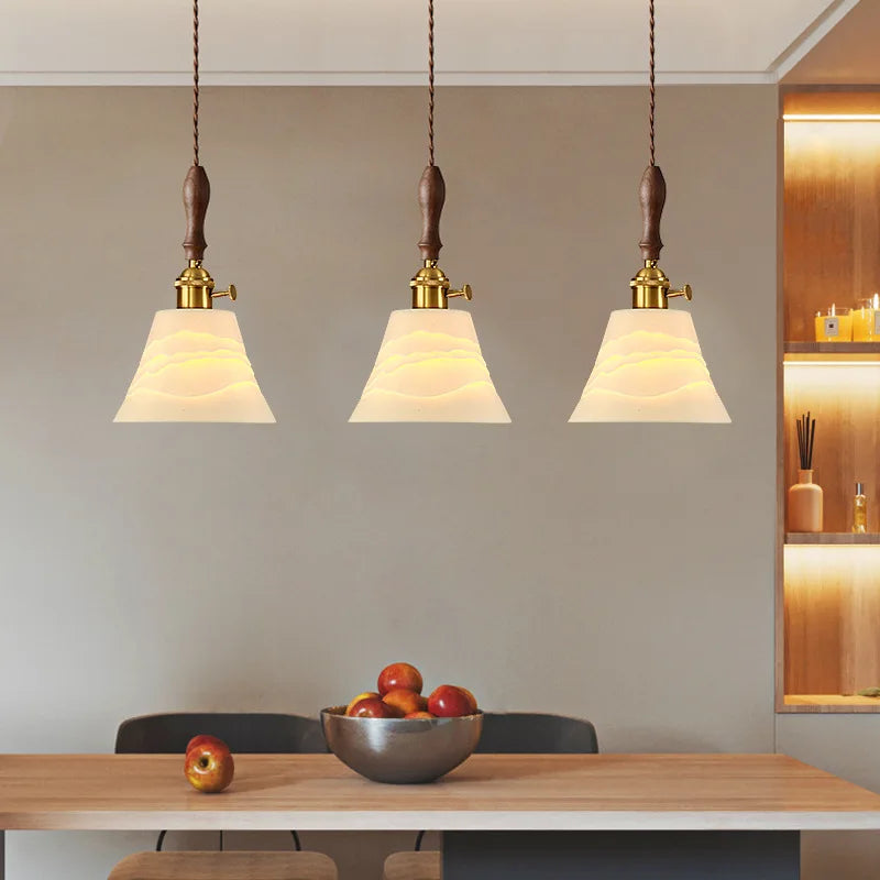 Afralia™ Nordic Style LED Pendant Light with Ceramic Shade for Bar, Dinning Room, Bedroom
